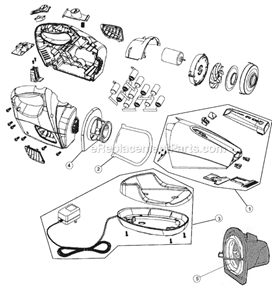 Page A Diagram and Parts List for M0946V  Dirt Devil Hand Vacuum